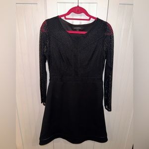 Banana Republic Long-sleeve Black Dress